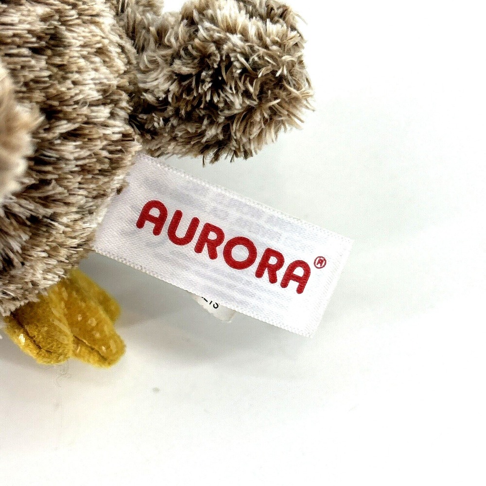 Aurora Great Horned 7" Owl Plush Stuffed Animal Soft‎ Realistic Bird Toy Brown - Picture 5 of 7